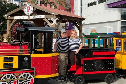 Pearl Express Train at ICON Park Orlando — Wattman Mini Express operated by Bob Oglesby
